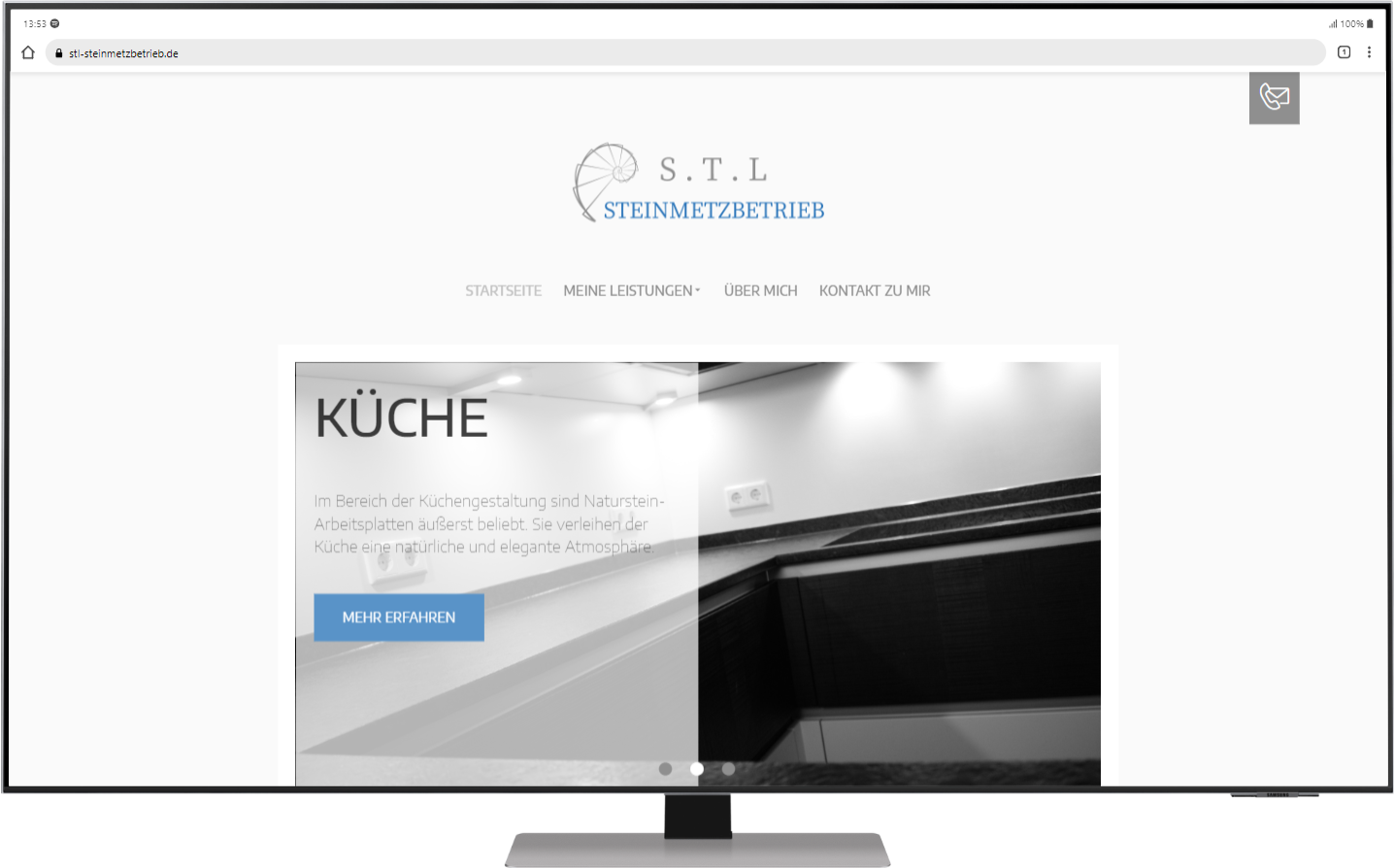 Website STL Steinmetzbetrieb