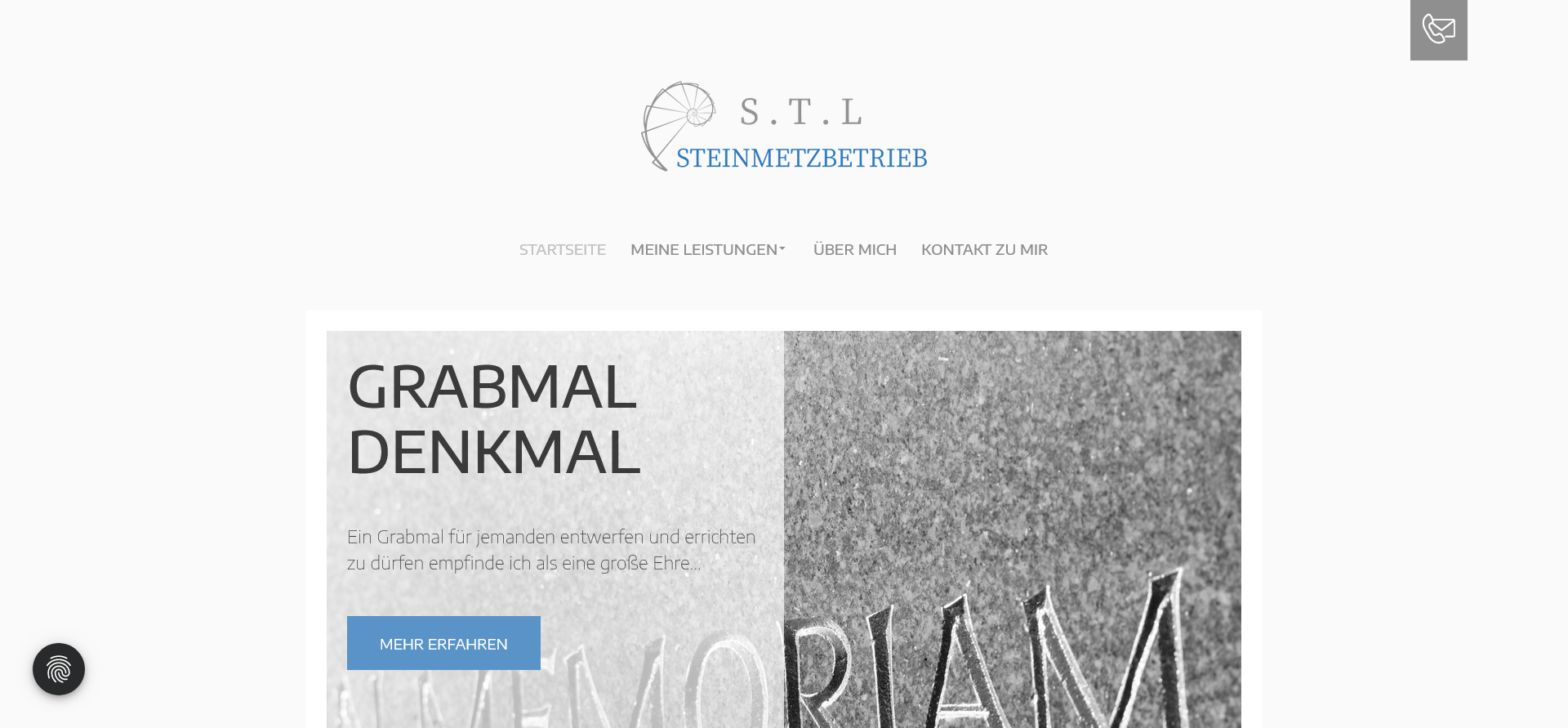 Website STL Steinmetzbetrieb